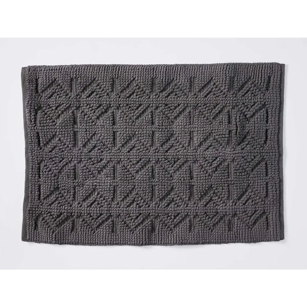 Coyuchi Mosaic Canyon Organic Bath‎ Rug 24x36 Geometric Boho Aztec Pattern